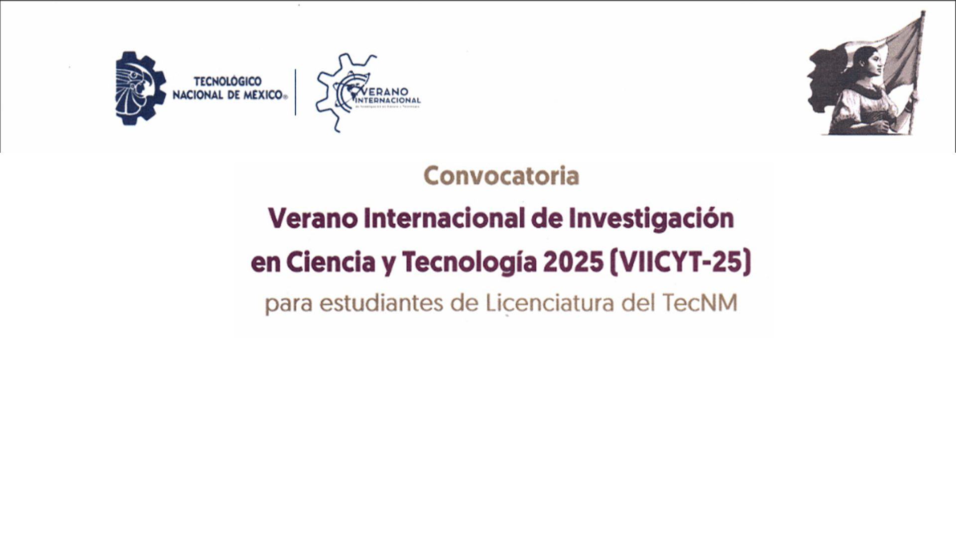 Convocatoria estudiantes: Verano Internacional de Investigación en Ciencia y Tecnología 2025 (VIIVYT-25)