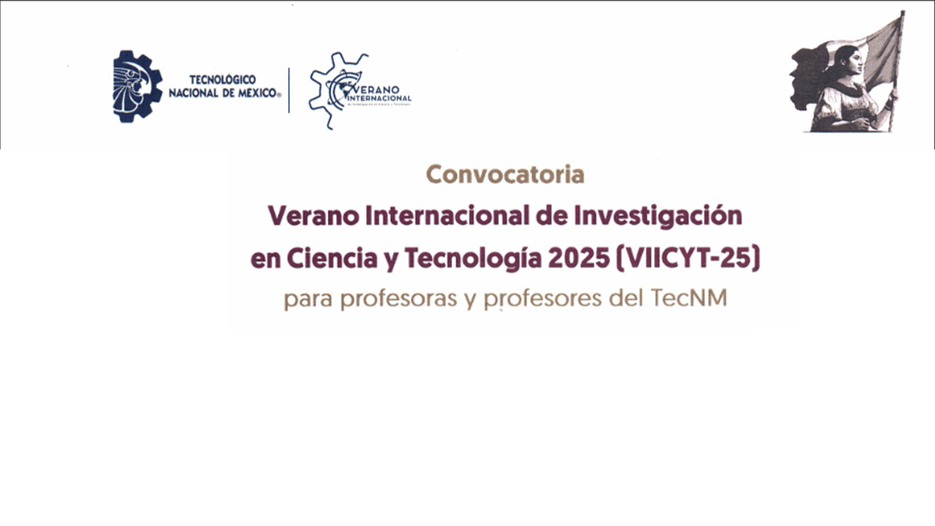 Convocatoria profesores y profesoras: Verano Internacional de Investigación en Ciencia y Tecnología 2025 (VIIVYT-25)