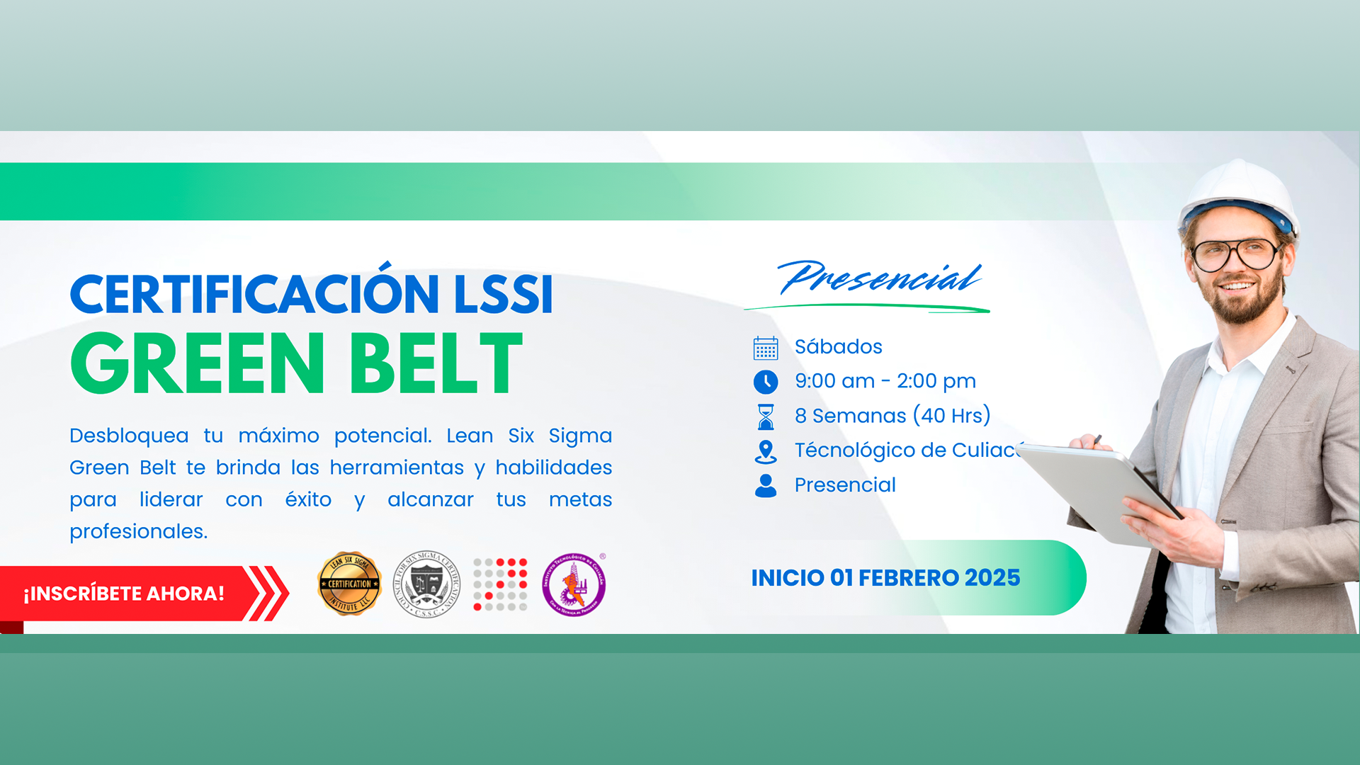 ¡Obtén tu Certificación Internacional Lean Six Sigma Green Belt!